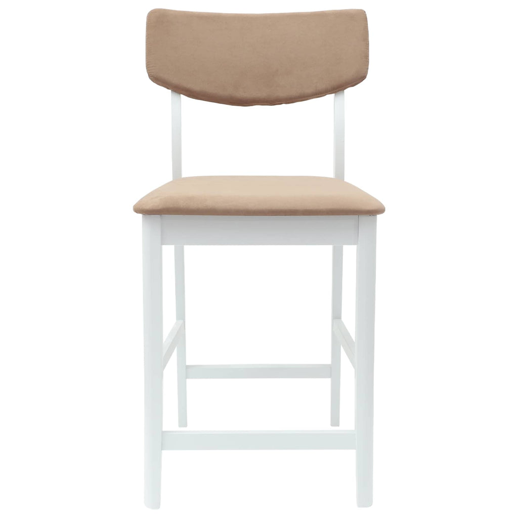 Esszimmerstühle 2 pcs Weiß 48 x 49 x 95 cm Massives Gummiholz