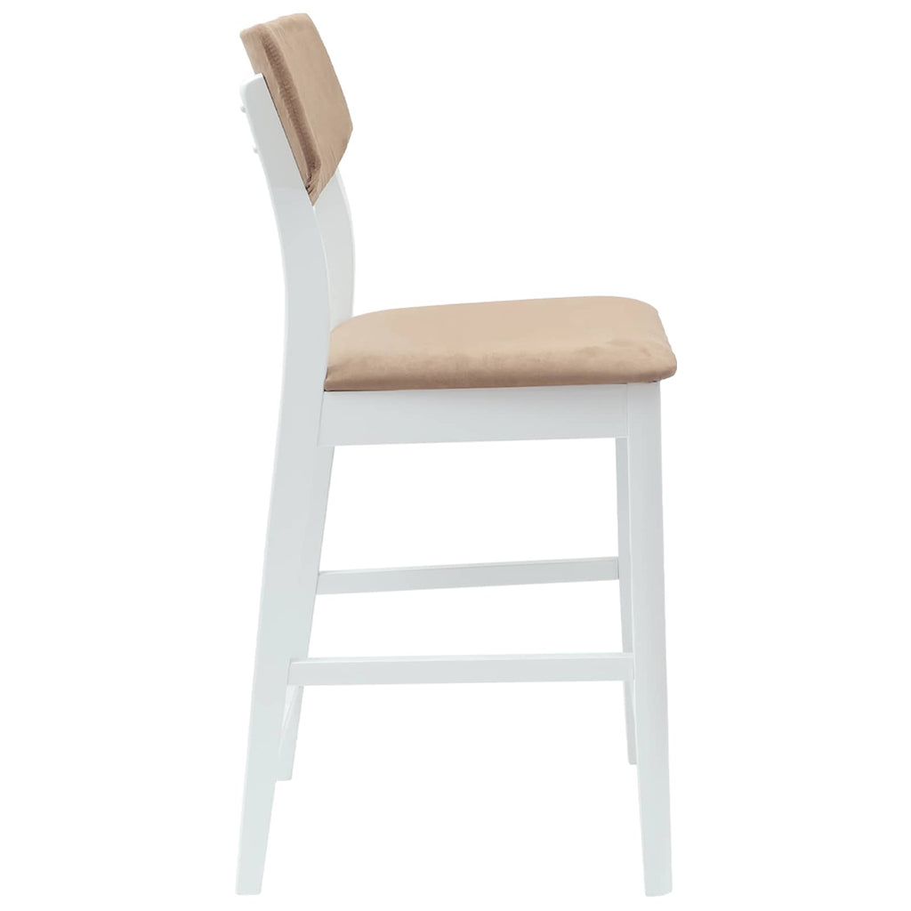 Esszimmerstühle 2 pcs Weiß 48 x 49 x 95 cm Massives Gummiholz
