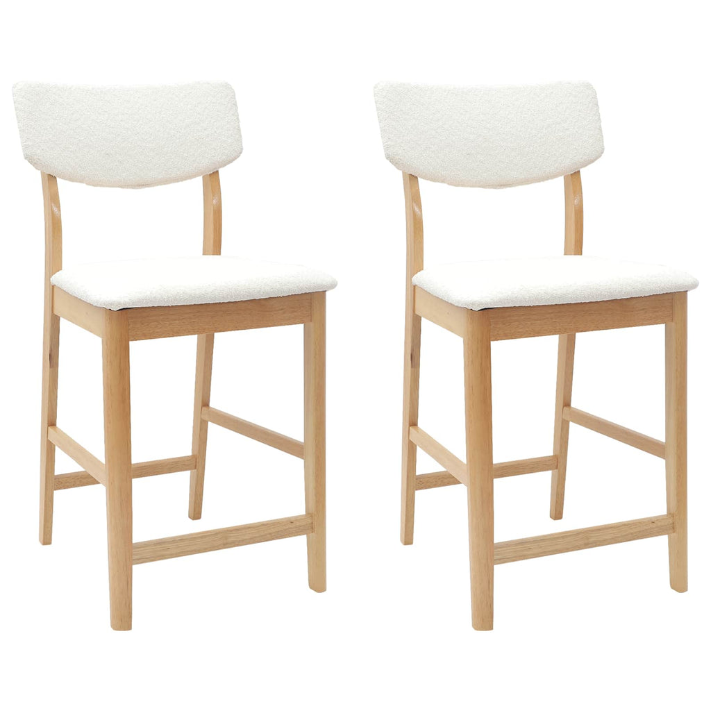Esszimmerstühle 2 pcs Natur 48 x 49 x 95 cm Massives Gummiholz