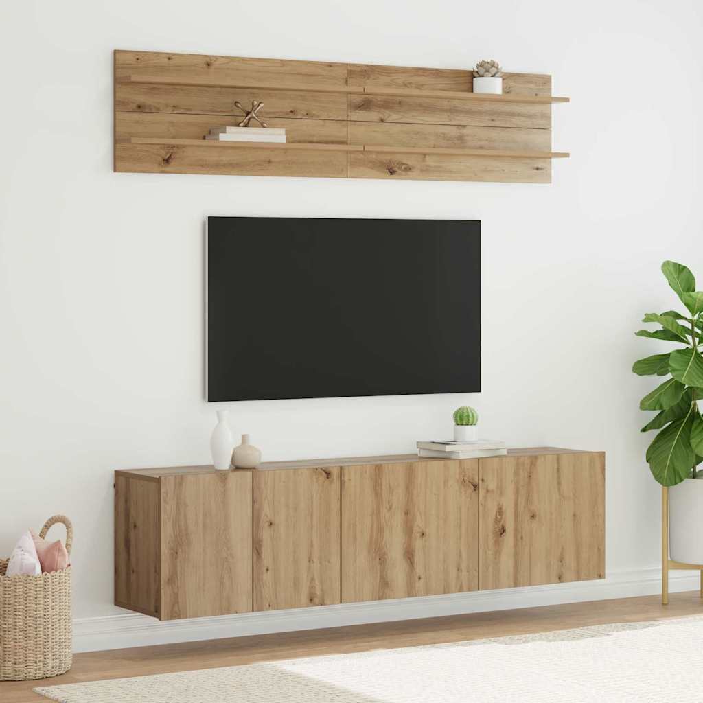 TV-Einheiten Wandmontiert 6 pcs Artisan-Eiche Holzwerkstoff