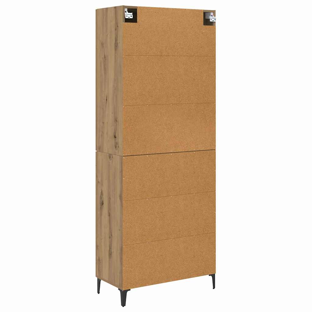 Highboard Artisan-Eiche 69,5 x 34 x 180 cm Holzwerkstoff