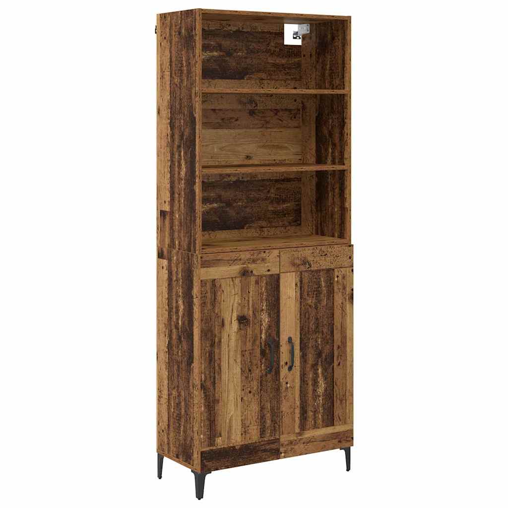 Highboard 2 pcs Altholz Holzwerkstoff