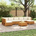 Outdoor-Sofagarnitur mit Kissen 8 Stück Braun Massivholz Akazie