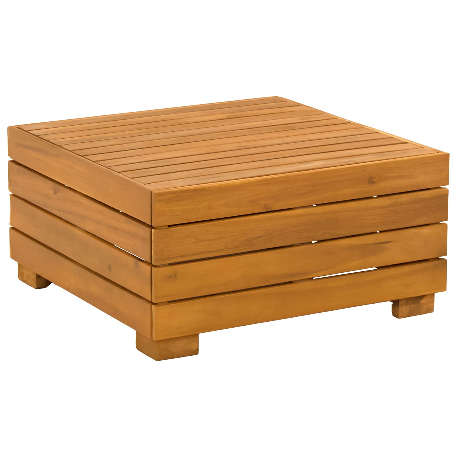 Outdoor-Sofagarnitur mit Kissen 7 Stück Braun Massivholz Akazie