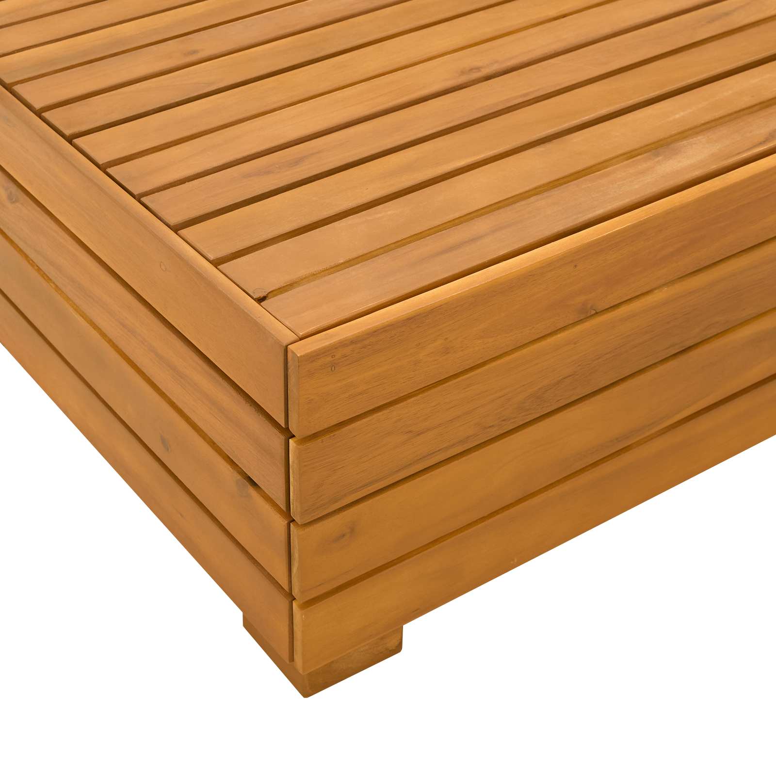 Garten-Beistelltisch Massivholz Akazie Braun 60 x 60 x 30 cm