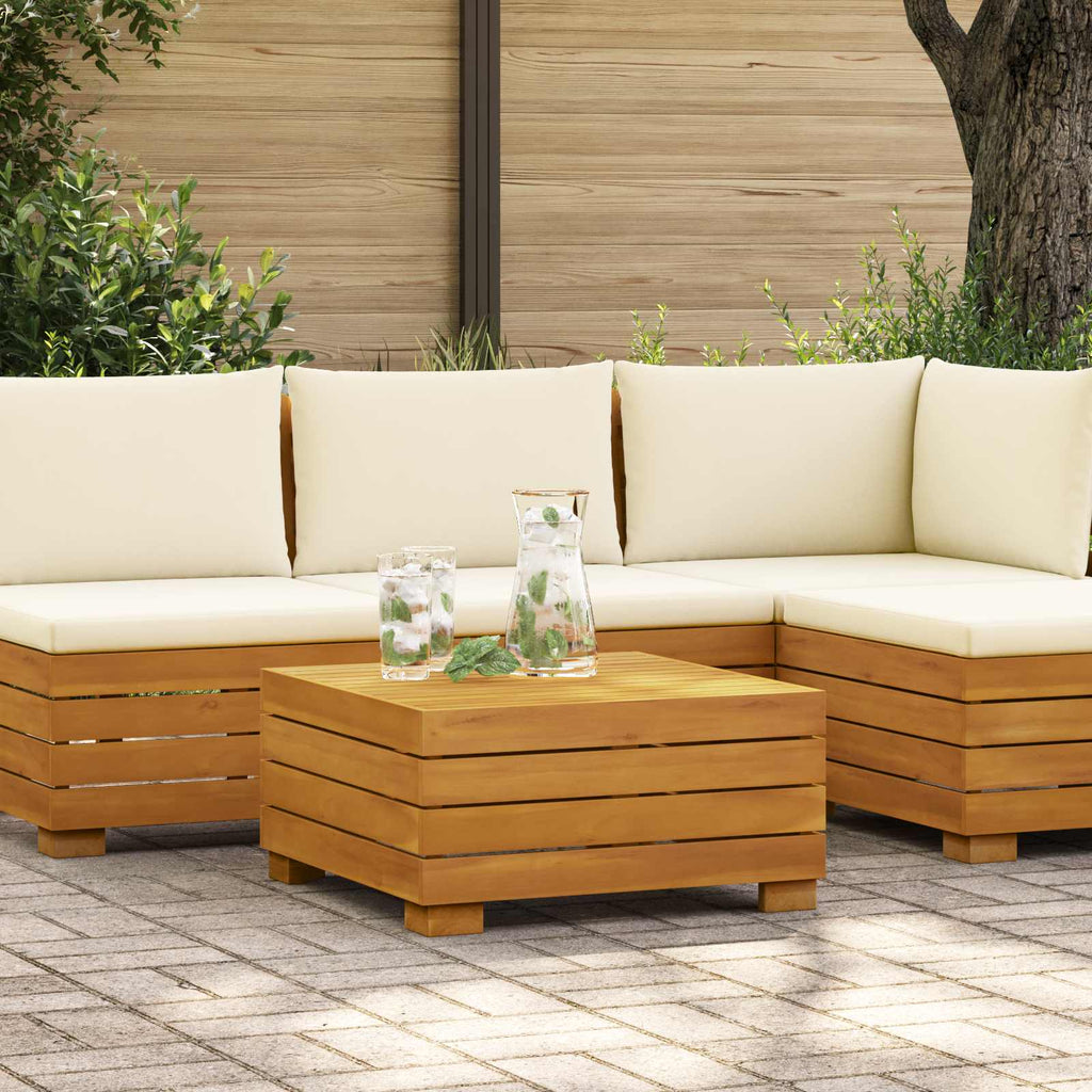 Garten-Beistelltisch Massivholz Akazie Braun 60 x 60 x 30 cm