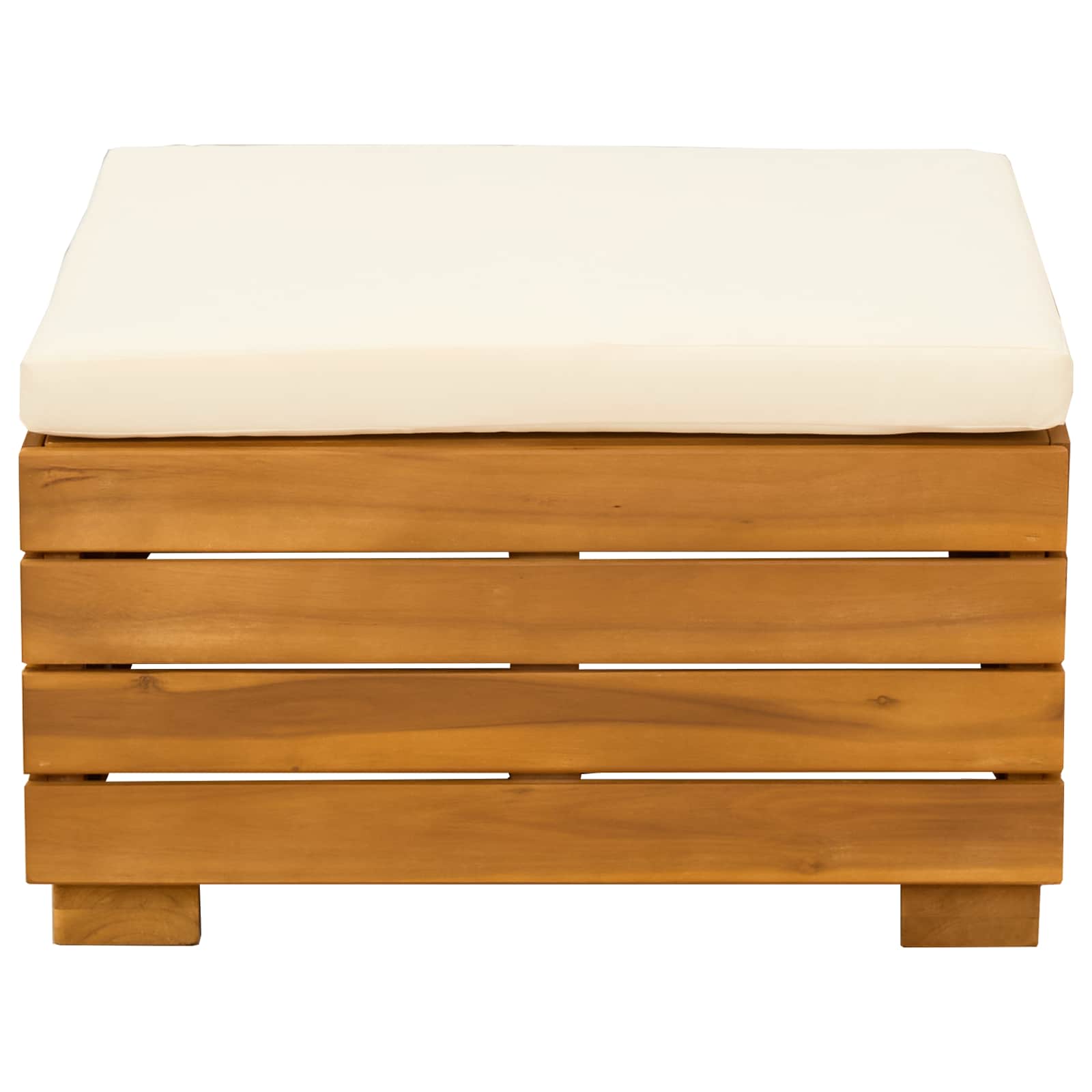 Garten-Fußhocker Massivholz Akazie Braun
