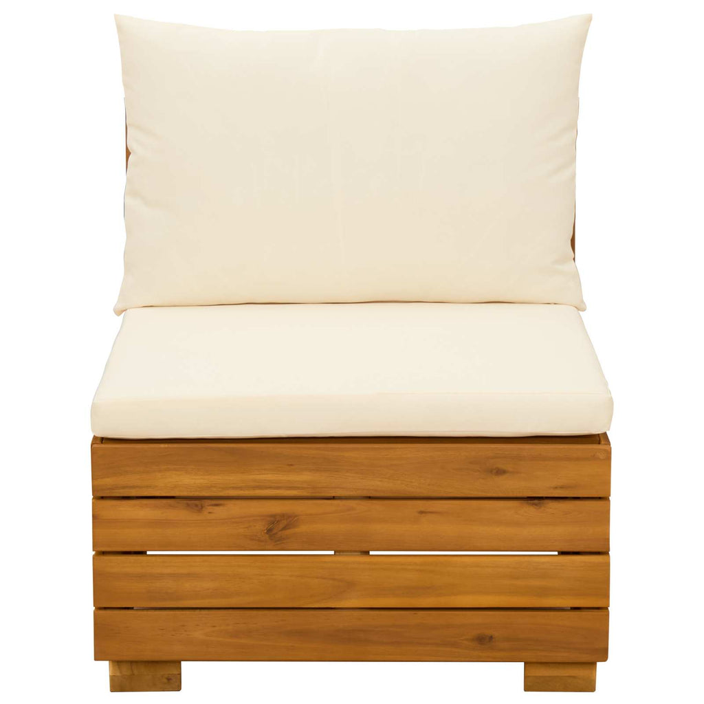 Garten-Lounge-Set mit Kissen 2 Stück Braun Massivholz Akazie