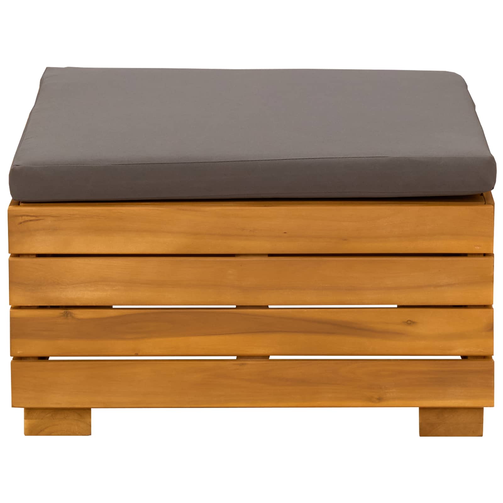Garten-Fußhocker Massivholz Akazie Braun