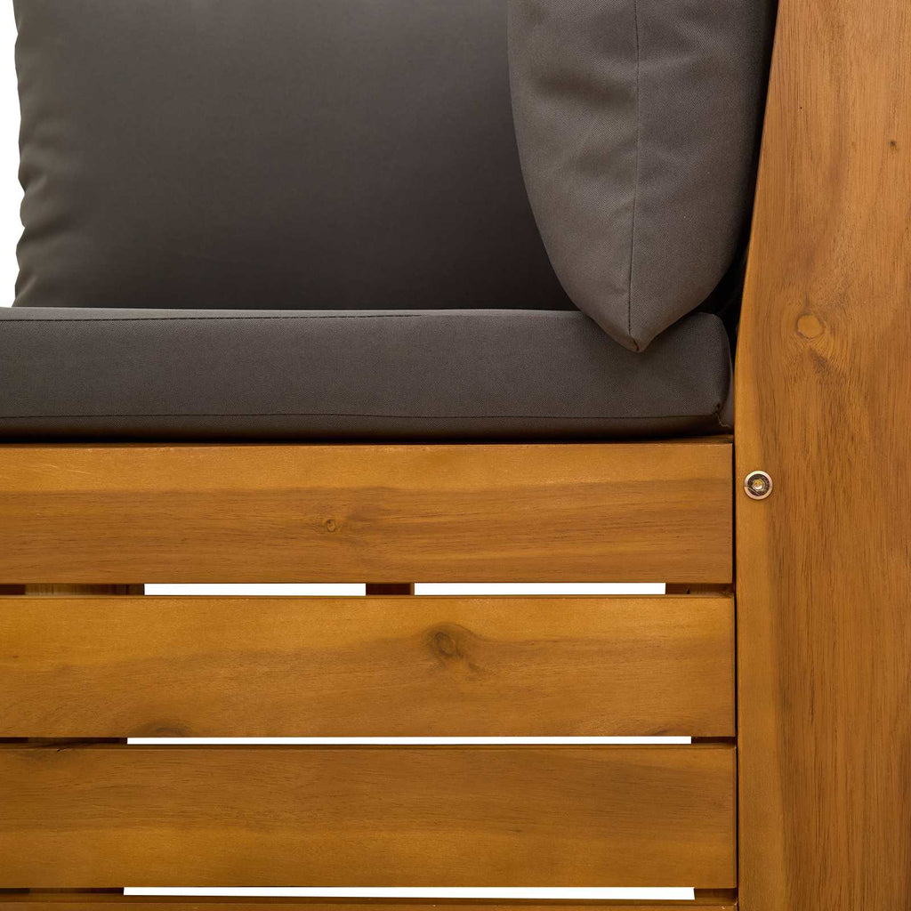 2-tlg. Garten-Lounge-Set aus massivem Akazienholz Braun