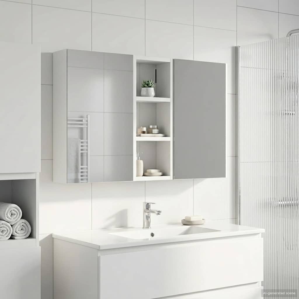Badezimmerschrank-Set 3 pcs 80 x 10,5 x 50 cm Holzwerkstoff