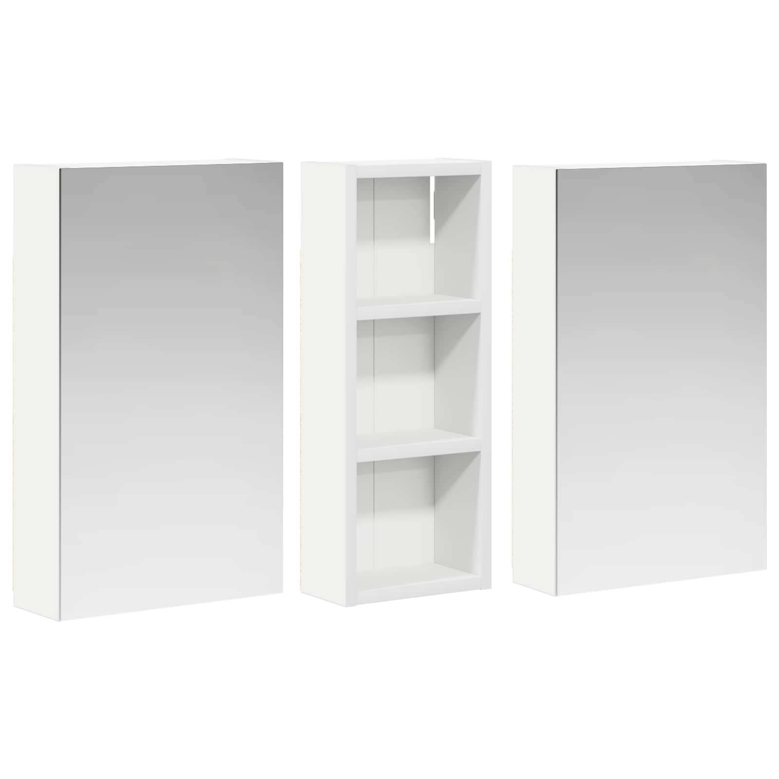 Badezimmerschrank-Set 3 pcs 80 x 10,5 x 50 cm Holzwerkstoff