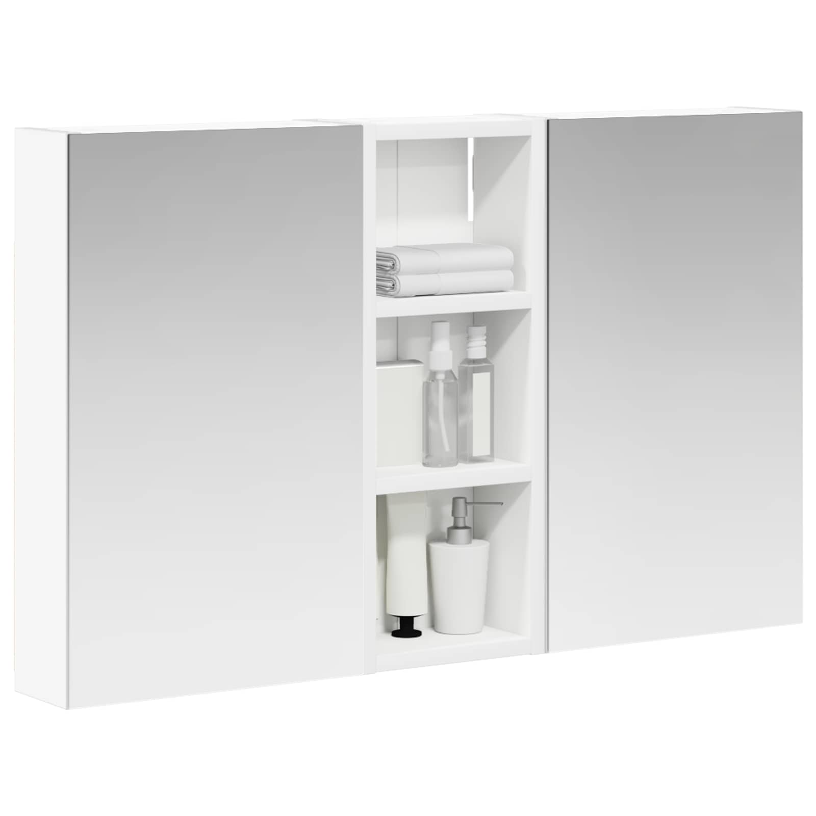 Badezimmerschrank-Set 3 pcs 80 x 10,5 x 50 cm Holzwerkstoff