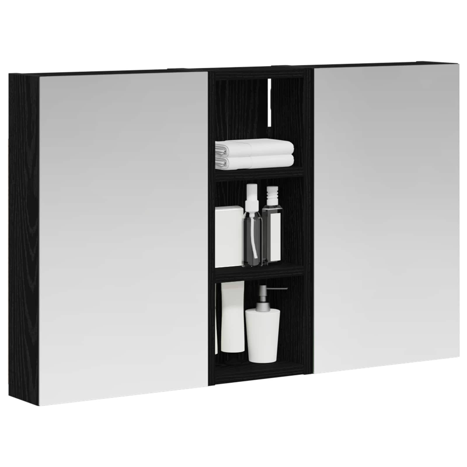 Badezimmerschrank-Set 3 pcs 80 x 10,5 x 50 cm Holzwerkstoff