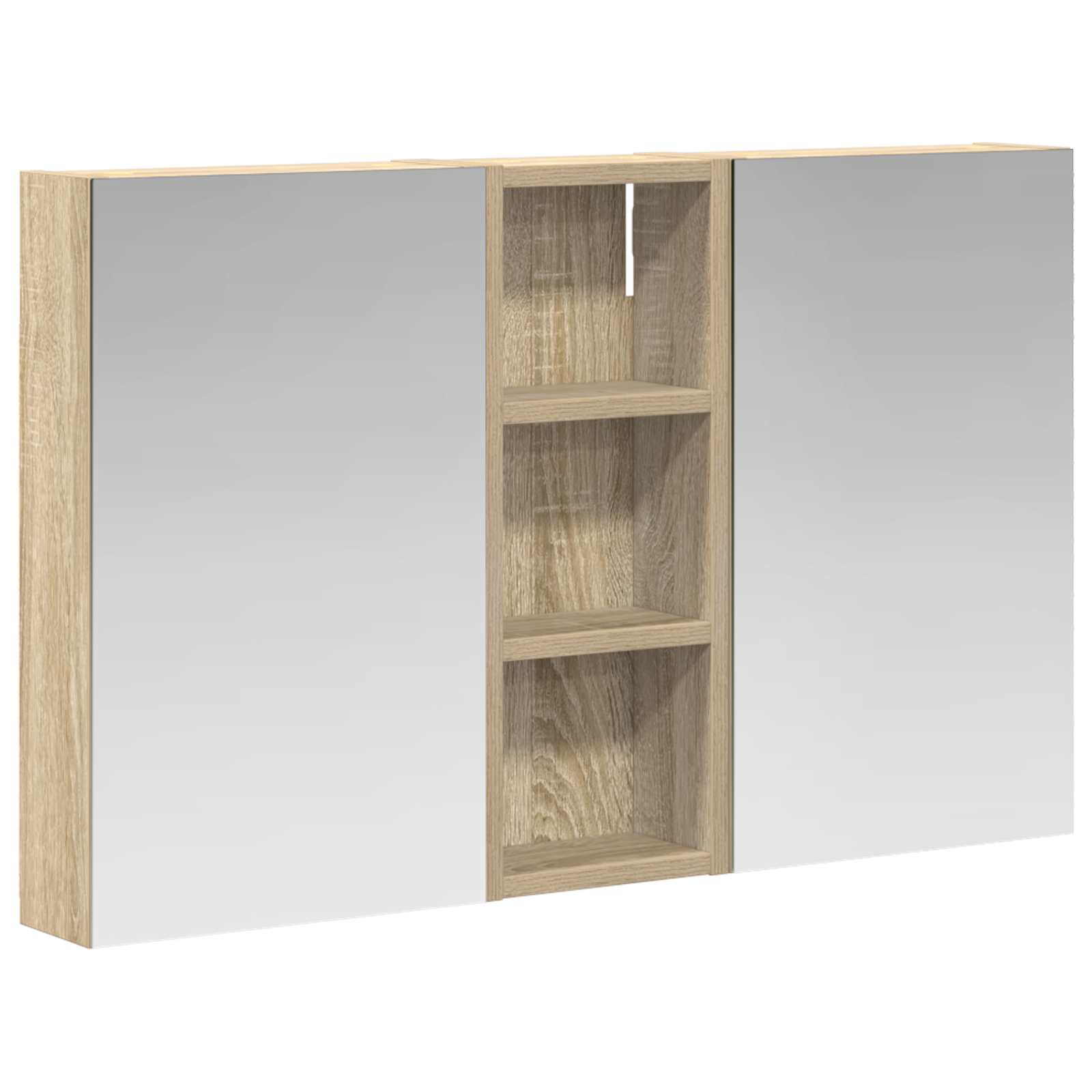 Badezimmerschrank-Set 3 pcs 80 x 10,5 x 50 cm Holzwerkstoff