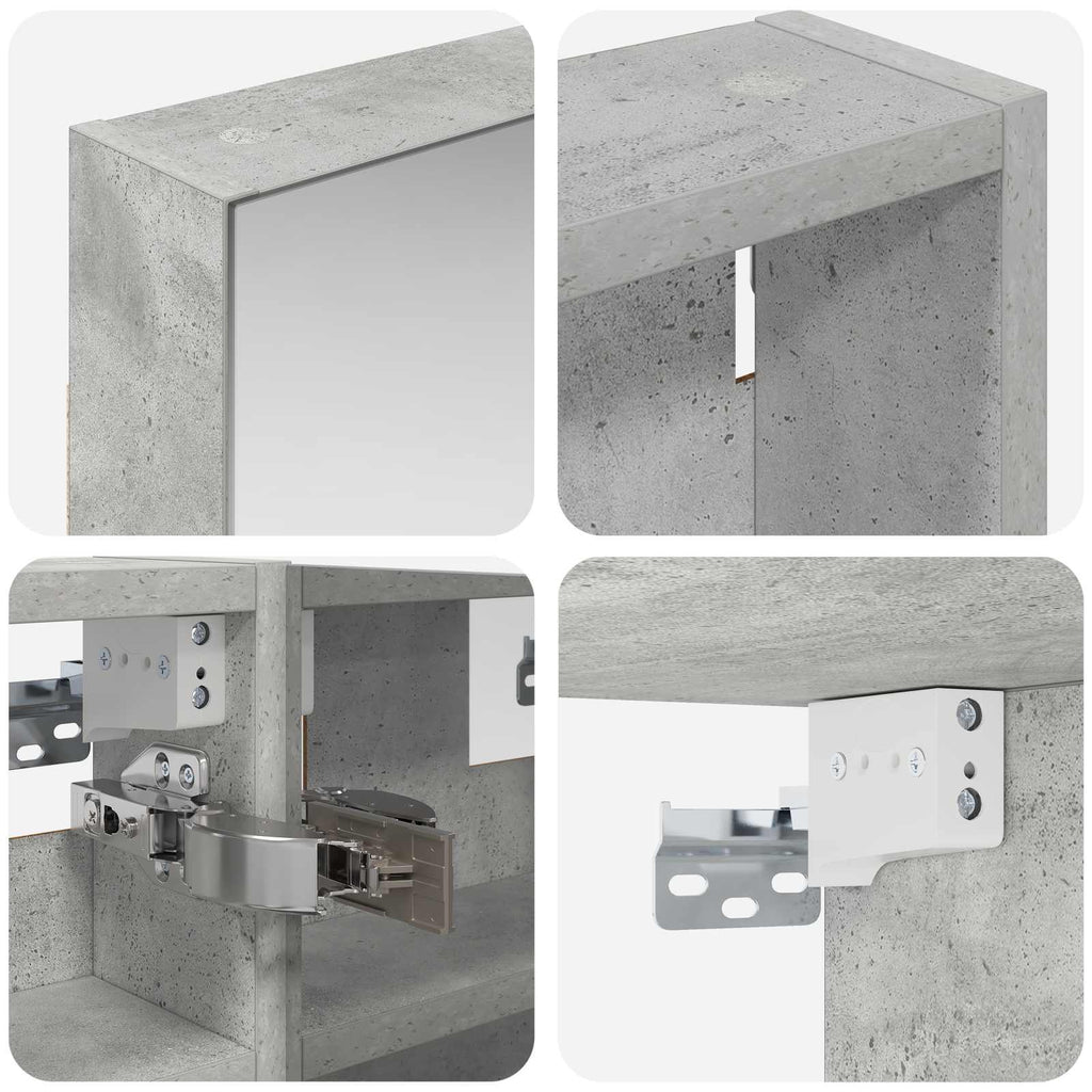 Badezimmerschrank-Set 3 pcs 80 x 10,5 x 50 cm Holzwerkstoff