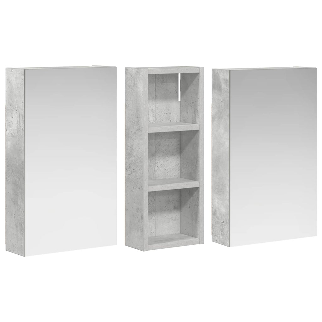 Badezimmerschrank-Set 3 pcs 80 x 10,5 x 50 cm Holzwerkstoff