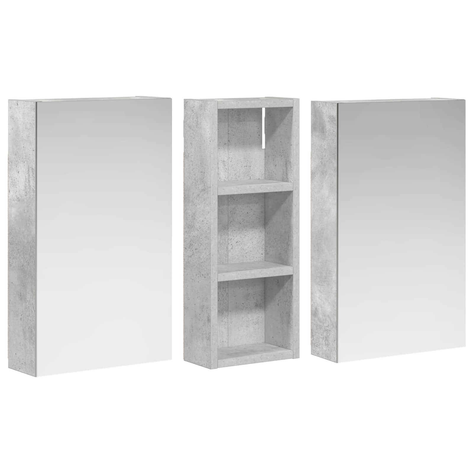 Badezimmerschrank-Set 3 pcs 80 x 10,5 x 50 cm Holzwerkstoff