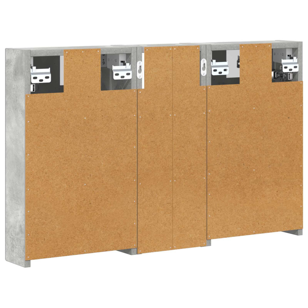 Badezimmerschrank-Set 3 pcs 80 x 10,5 x 50 cm Holzwerkstoff