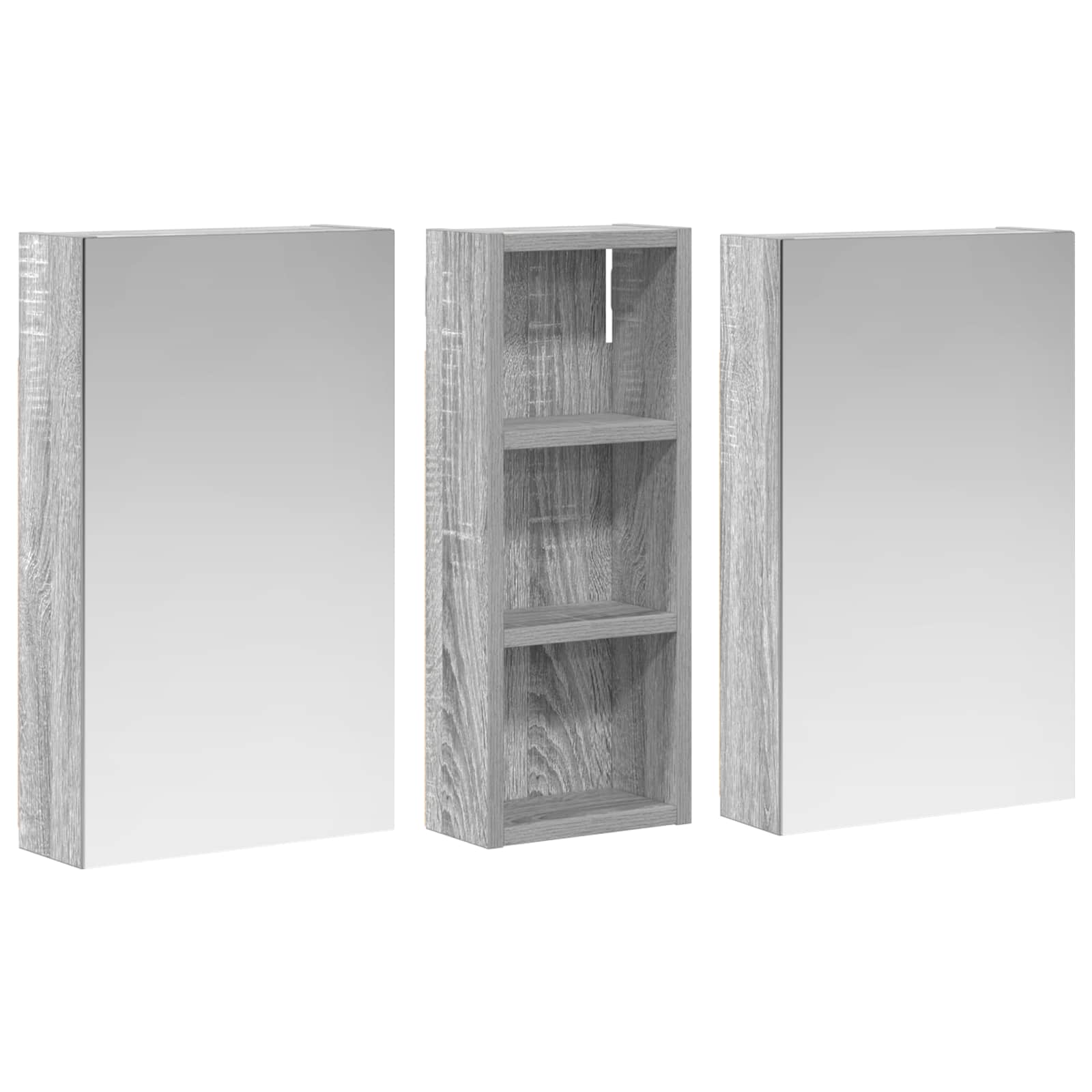 Badezimmerschrank-Set 3 pcs 80 x 10,5 x 50 cm Holzwerkstoff