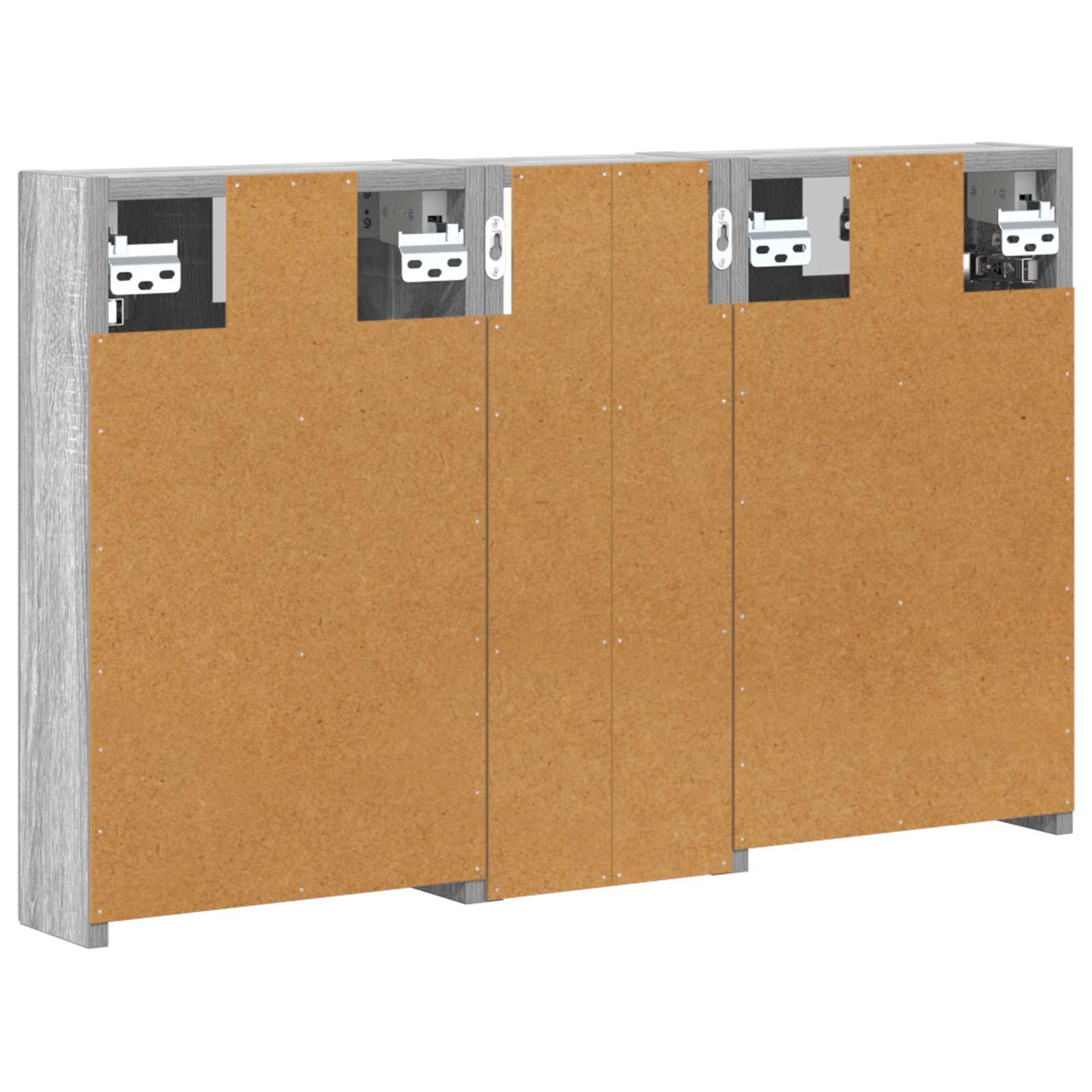 Badezimmerschrank-Set 3 pcs 80 x 10,5 x 50 cm Holzwerkstoff