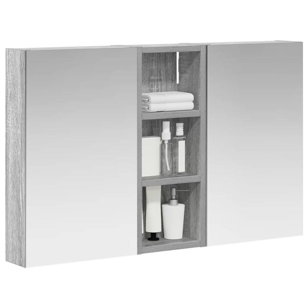 Badezimmerschrank-Set 3 pcs 80 x 10,5 x 50 cm Holzwerkstoff