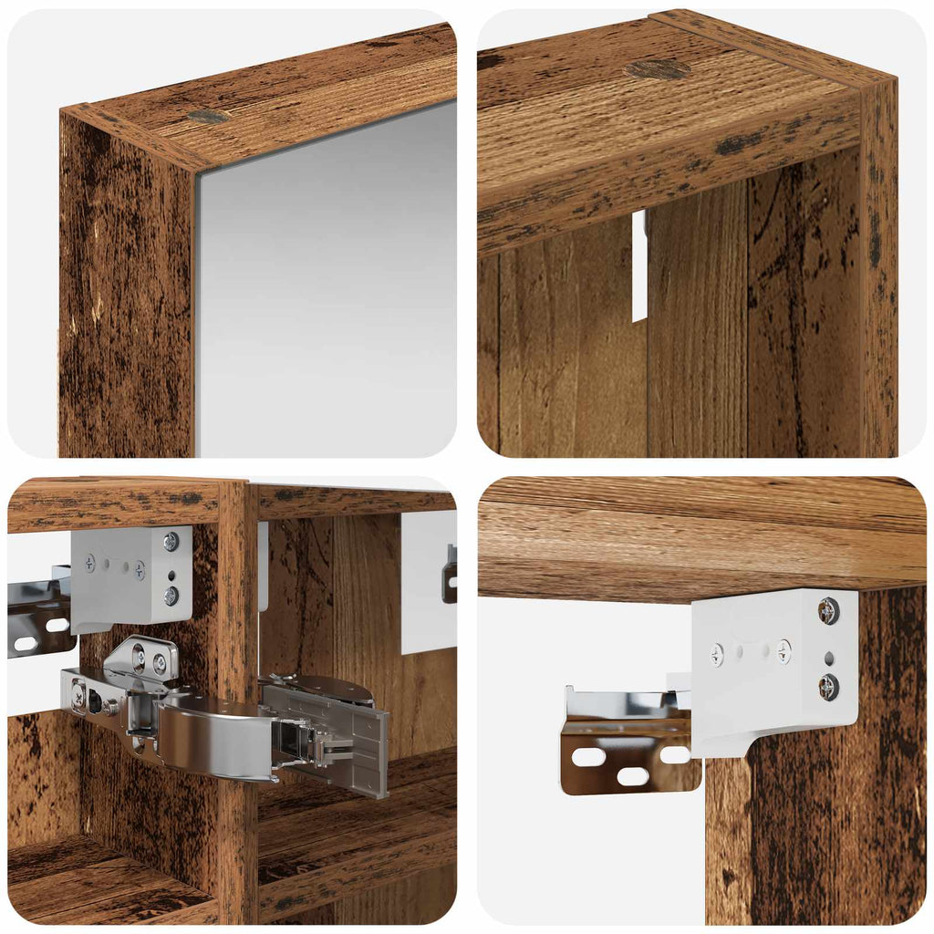 Badezimmerschrank-Set 3 pcs 80 x 10,5 x 50 cm Holzwerkstoff