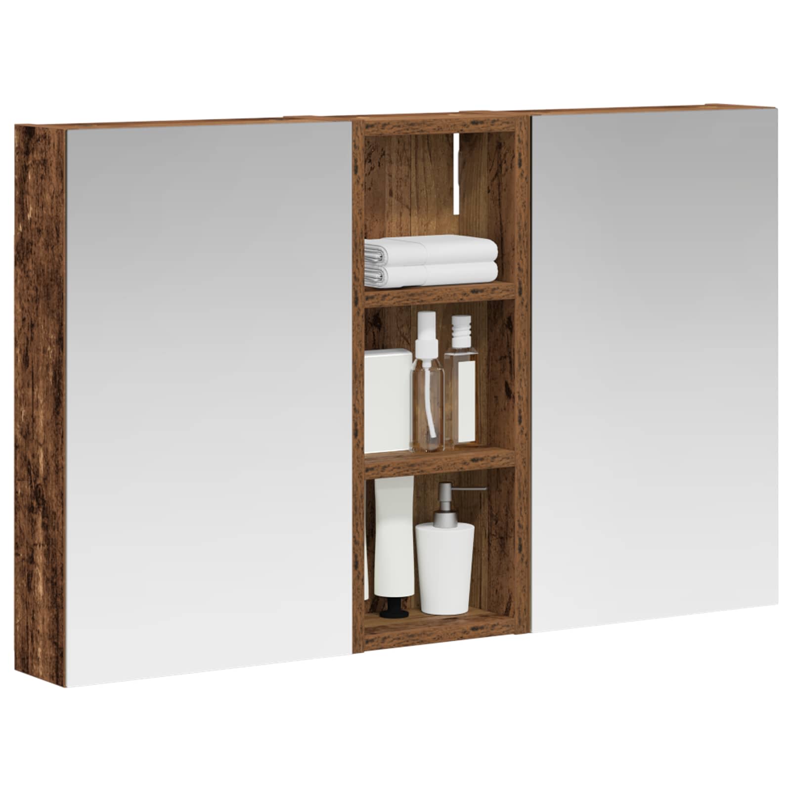 Badezimmerschrank-Set 3 pcs 80 x 10,5 x 50 cm Holzwerkstoff