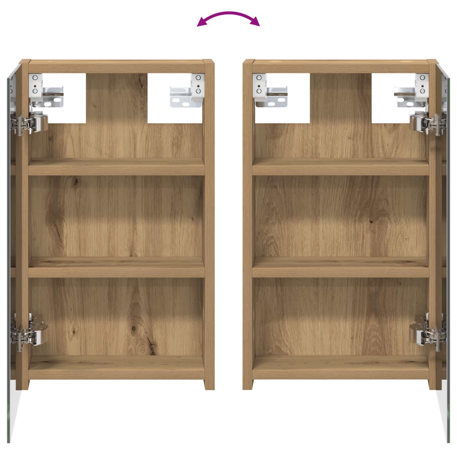 Badezimmerschrank-Set 3 pcs 80 x 10,5 x 50 cm Holzwerkstoff
