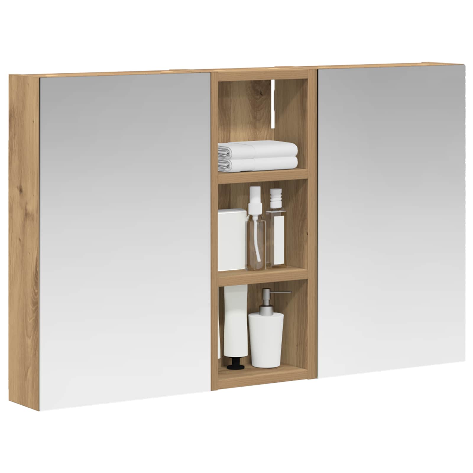 Badezimmerschrank-Set 3 pcs 80 x 10,5 x 50 cm Holzwerkstoff