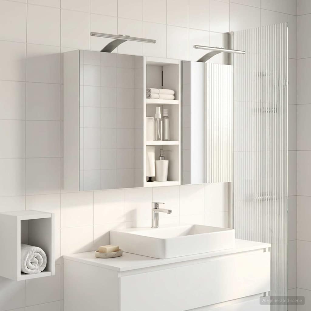 Badezimmerschrank-Set 3 pcs 80 x 10,5 x 50 cm Holzwerkstoff