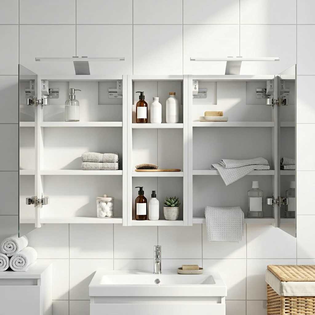 Badezimmerschrank-Set 3 pcs 80 x 10,5 x 50 cm Holzwerkstoff