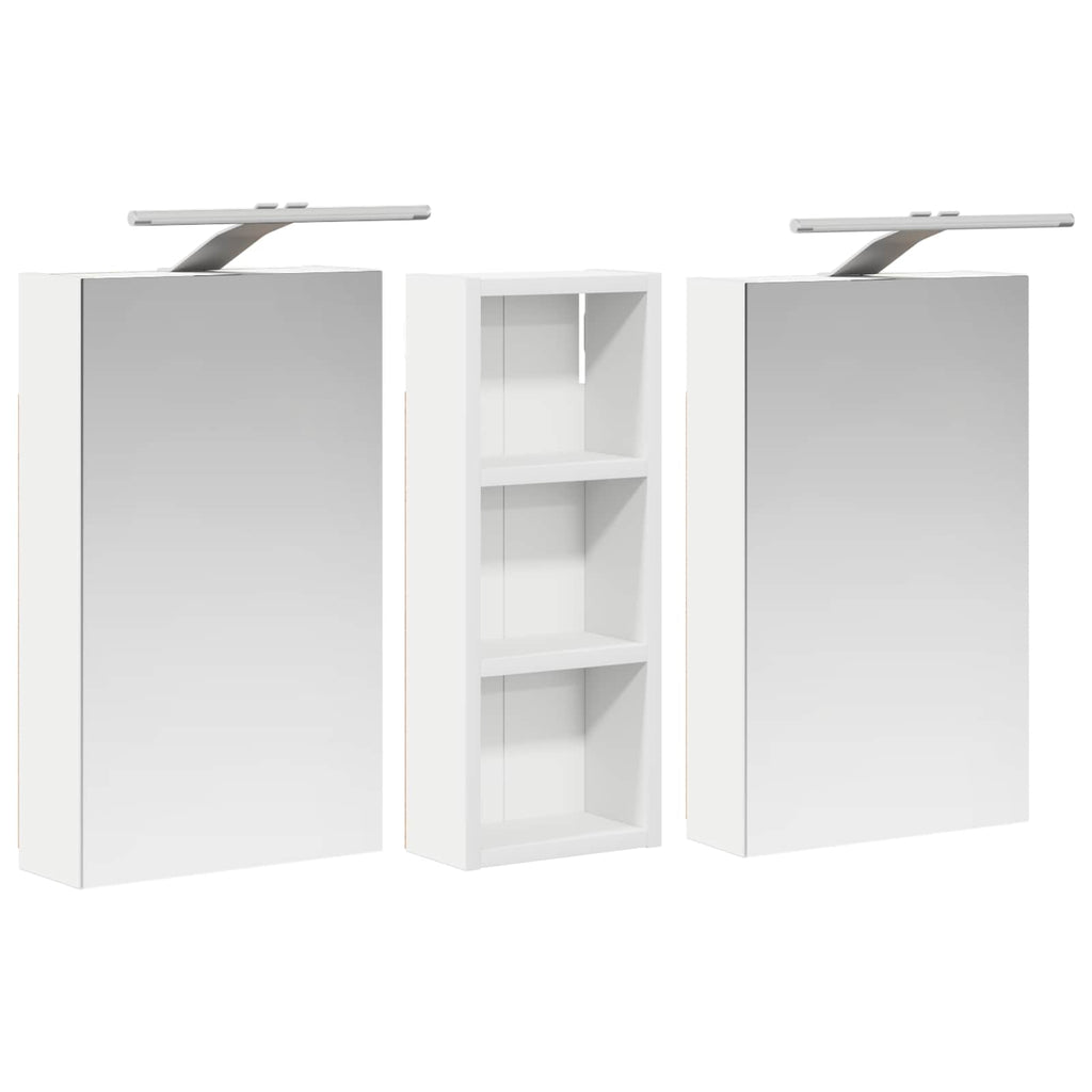 Badezimmerschrank-Set 3 pcs 80 x 10,5 x 50 cm Holzwerkstoff