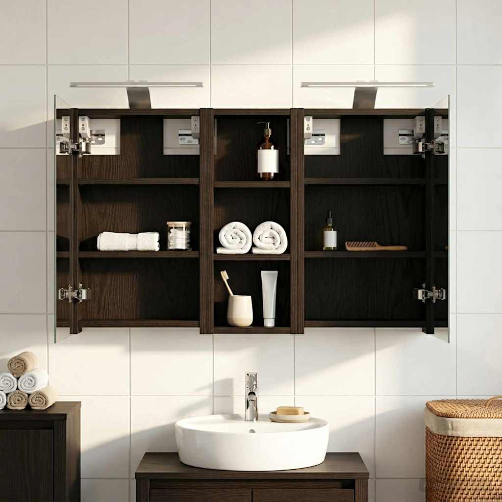 Badezimmerschrank-Set 3 pcs 80 x 10,5 x 50 cm Holzwerkstoff