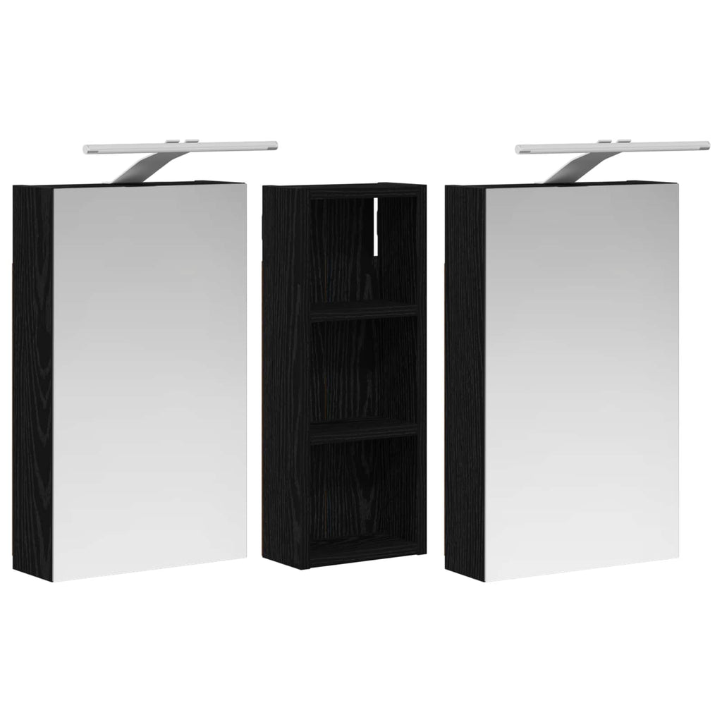 Badezimmerschrank-Set 3 pcs 80 x 10,5 x 50 cm Holzwerkstoff