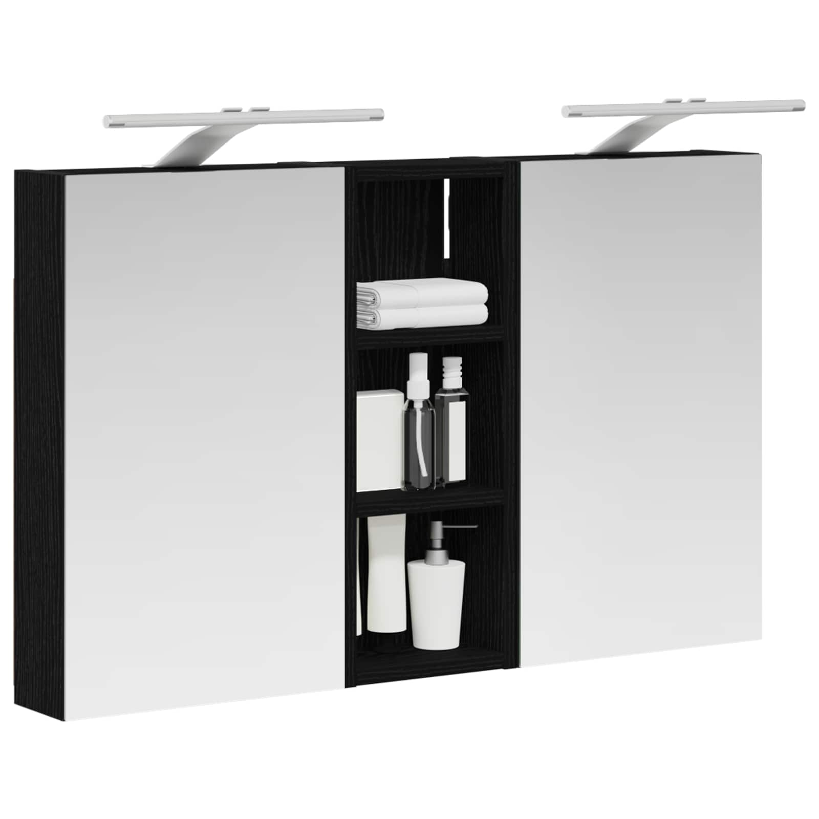 Badezimmerschrank-Set 3 pcs 80 x 10,5 x 50 cm Holzwerkstoff
