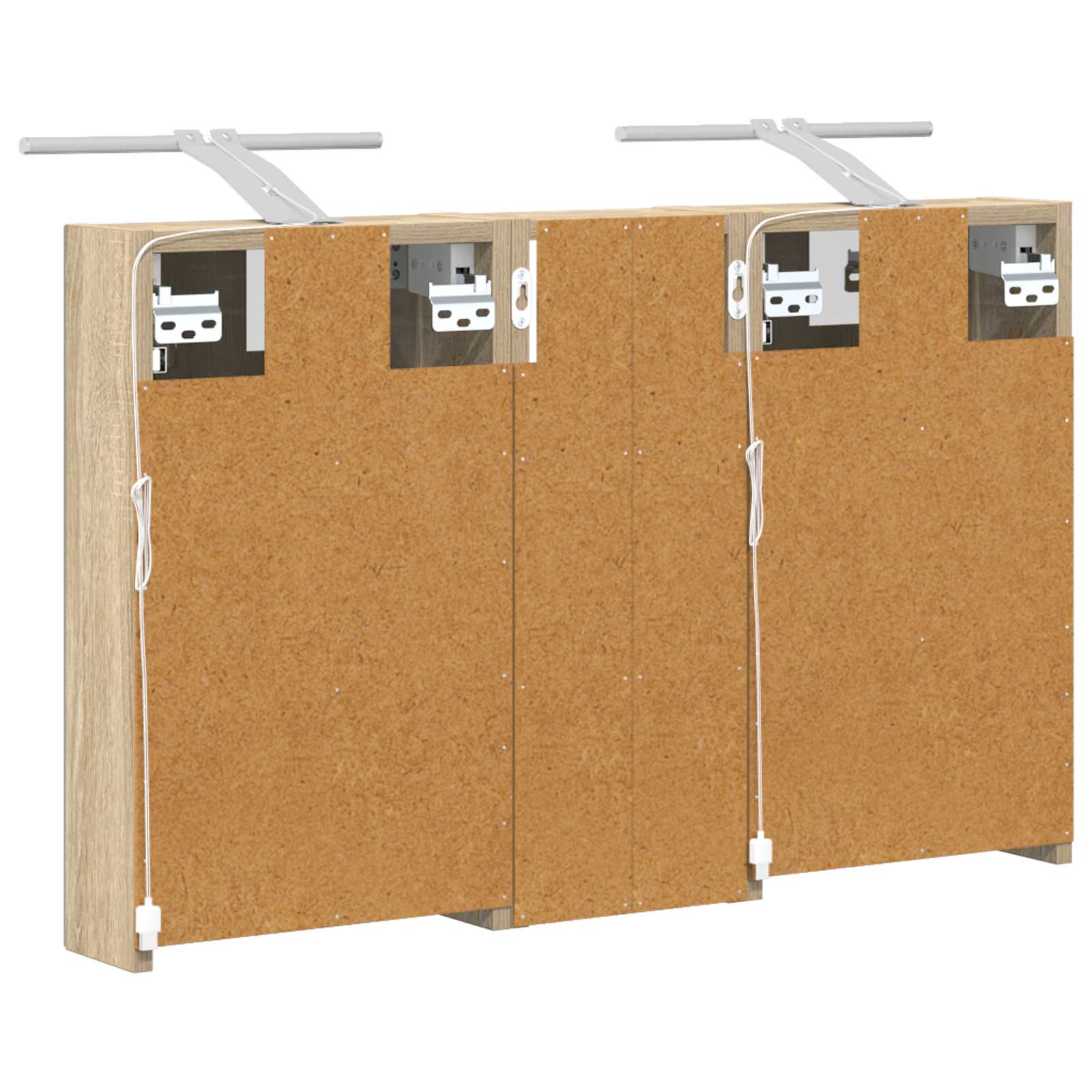 Badezimmerschrank-Set 3 pcs 80 x 10,5 x 50 cm Holzwerkstoff