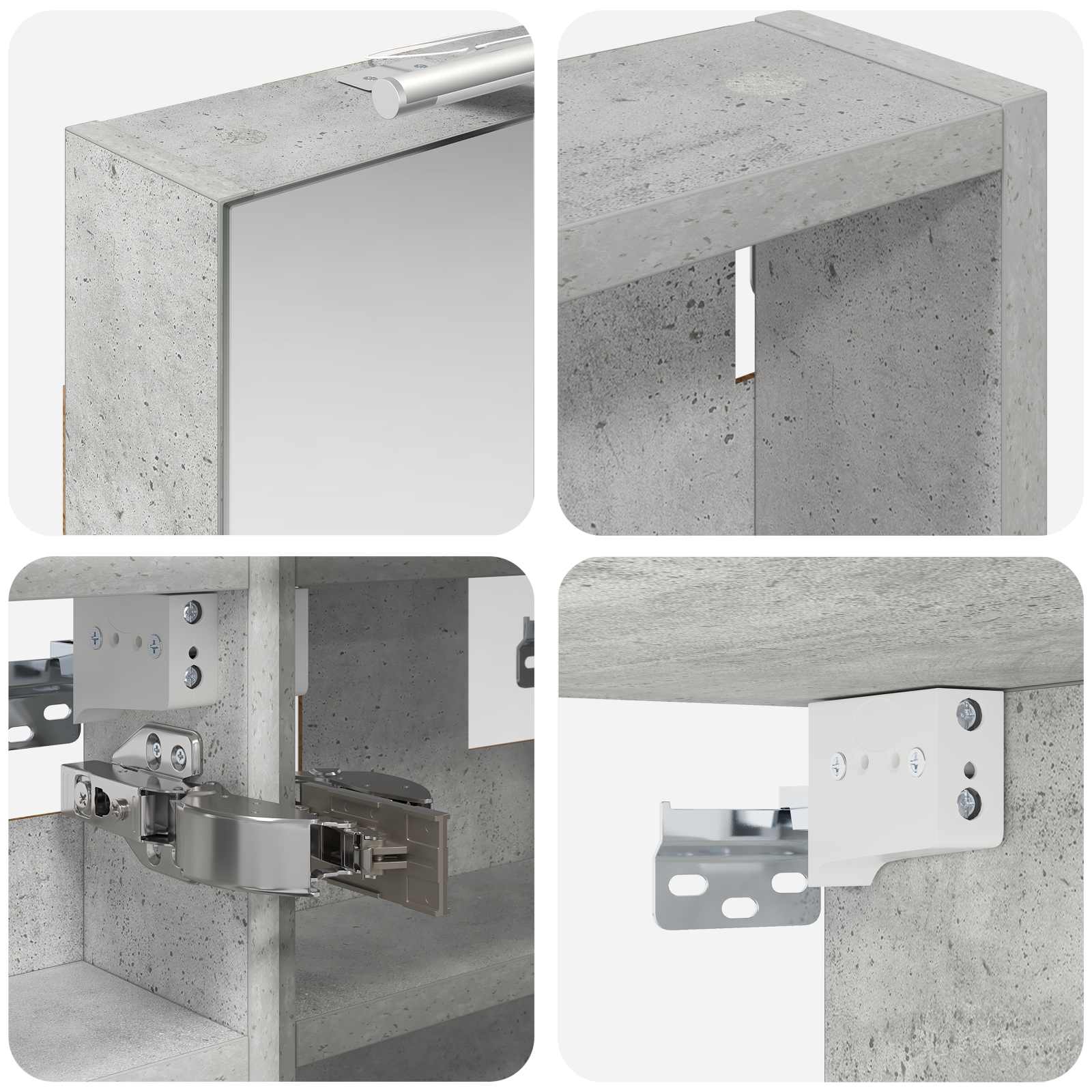 Badezimmerschrank-Set 3 pcs 80 x 10,5 x 50 cm Holzwerkstoff
