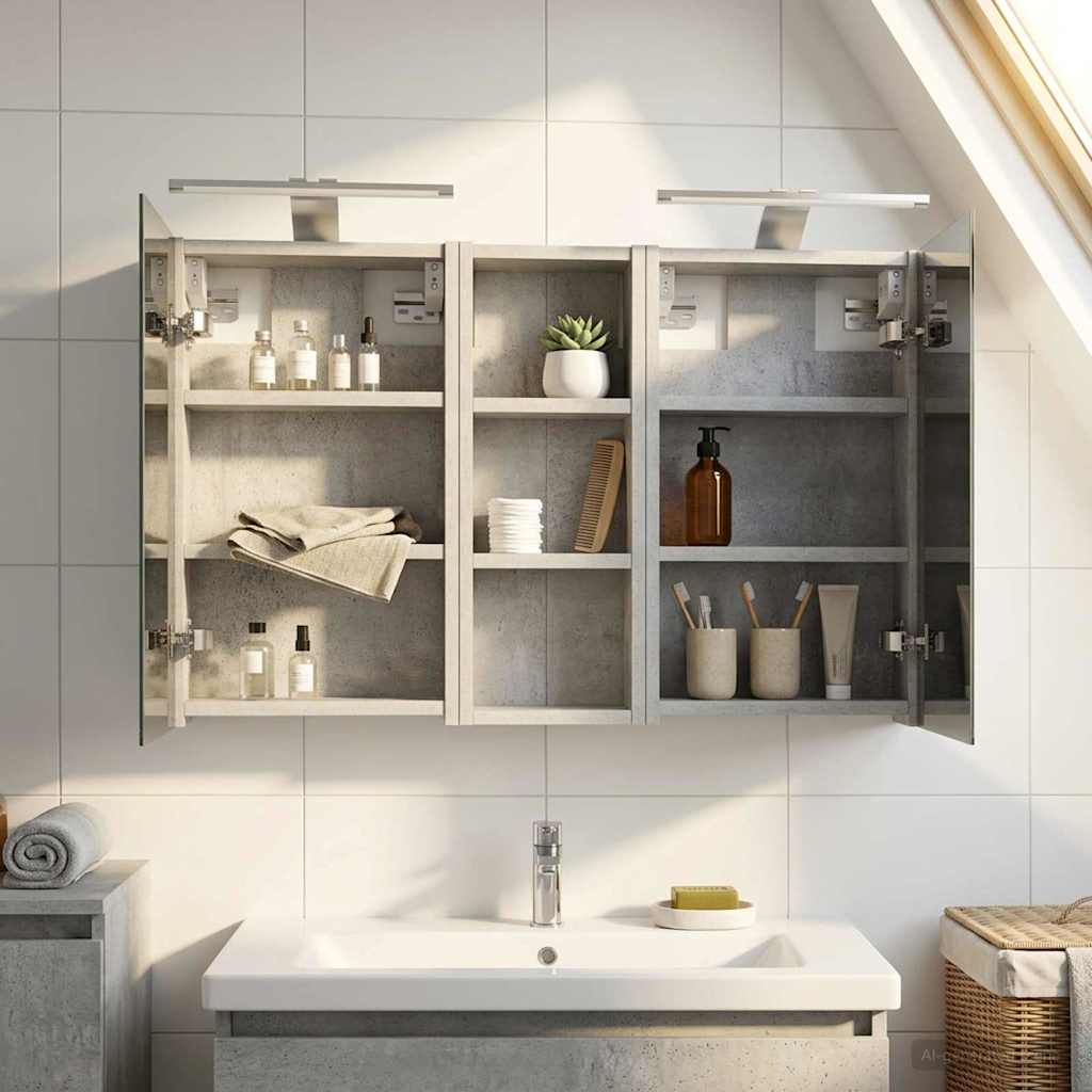 Badezimmerschrank-Set 3 pcs 80 x 10,5 x 50 cm Holzwerkstoff