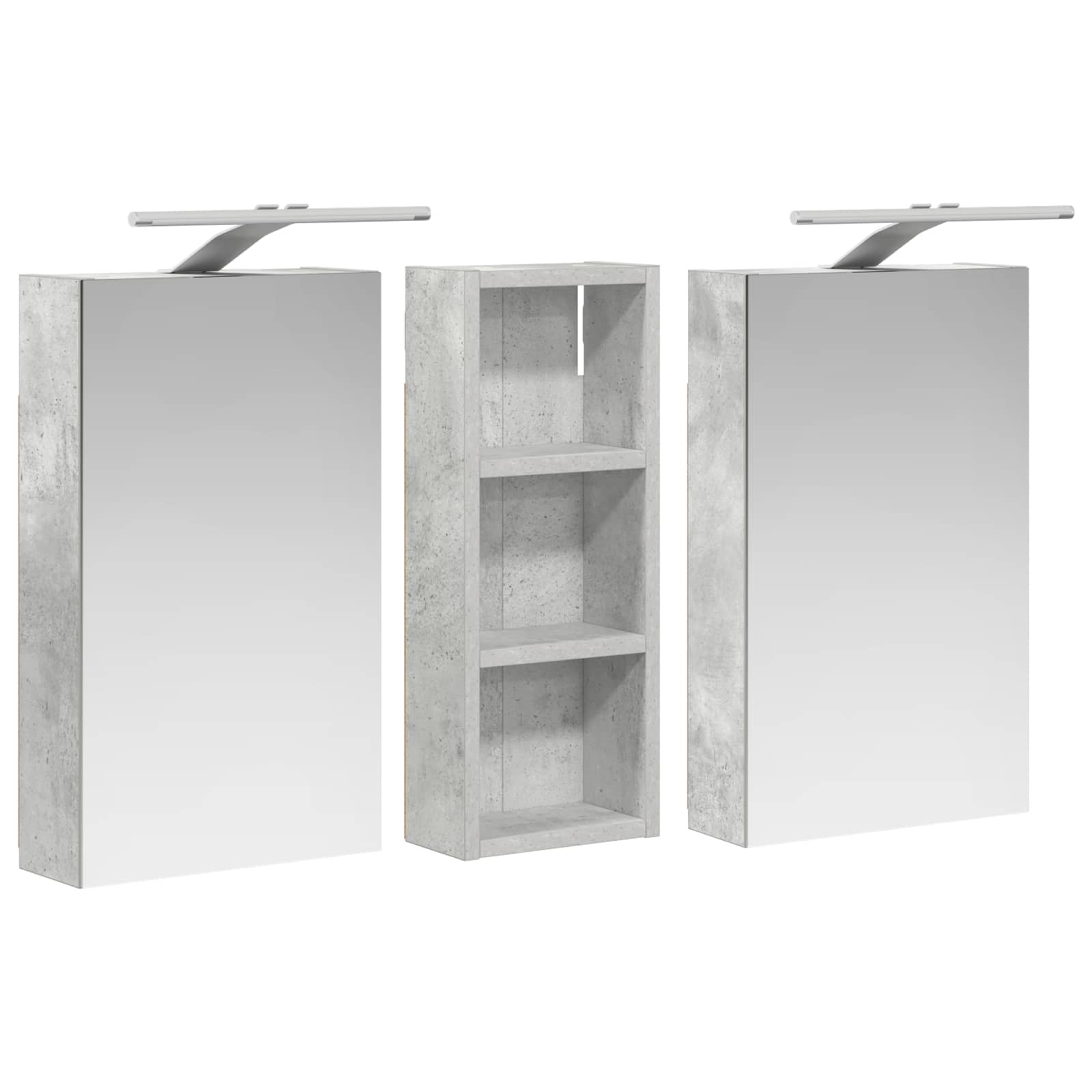 Badezimmerschrank-Set 3 pcs 80 x 10,5 x 50 cm Holzwerkstoff