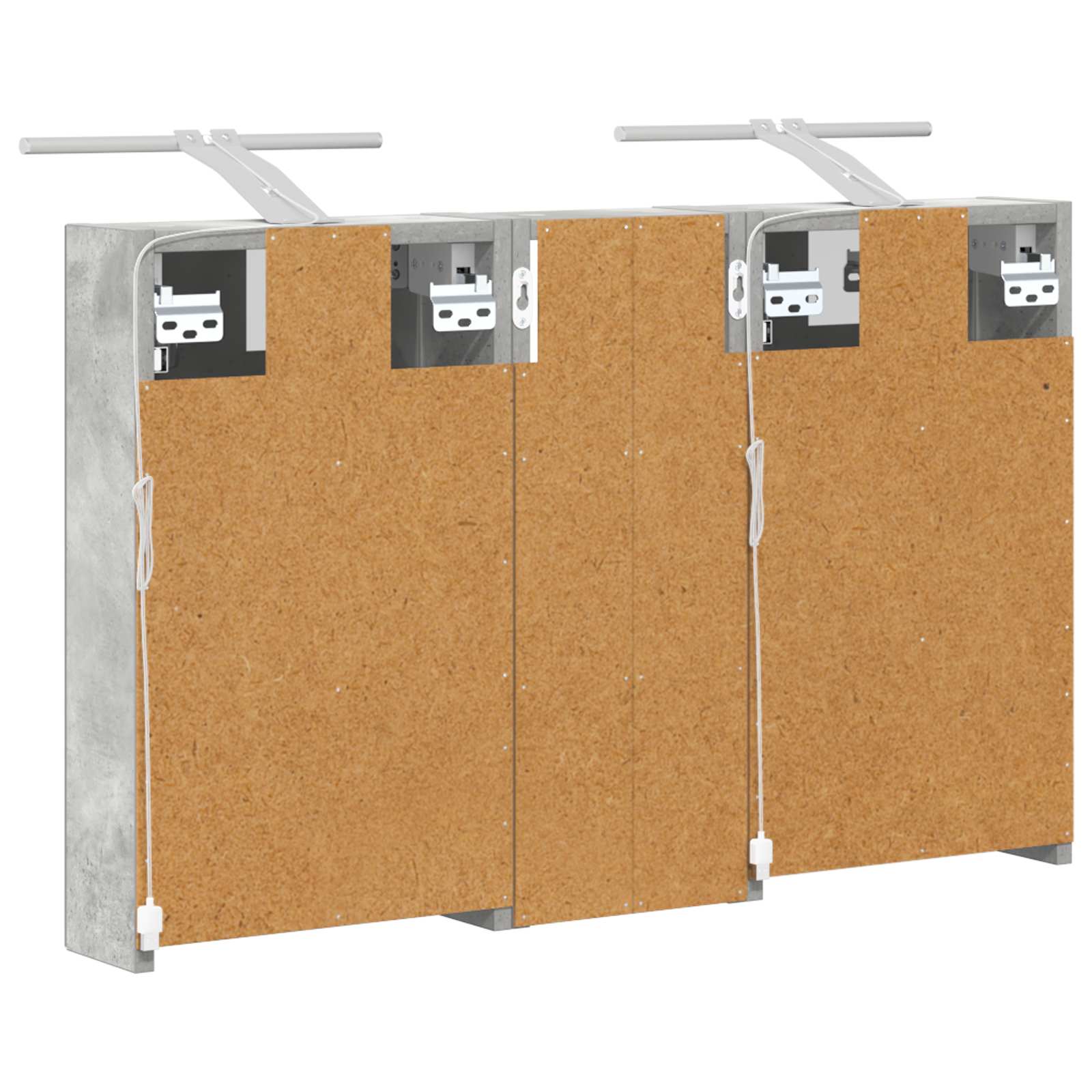 Badezimmerschrank-Set 3 pcs 80 x 10,5 x 50 cm Holzwerkstoff