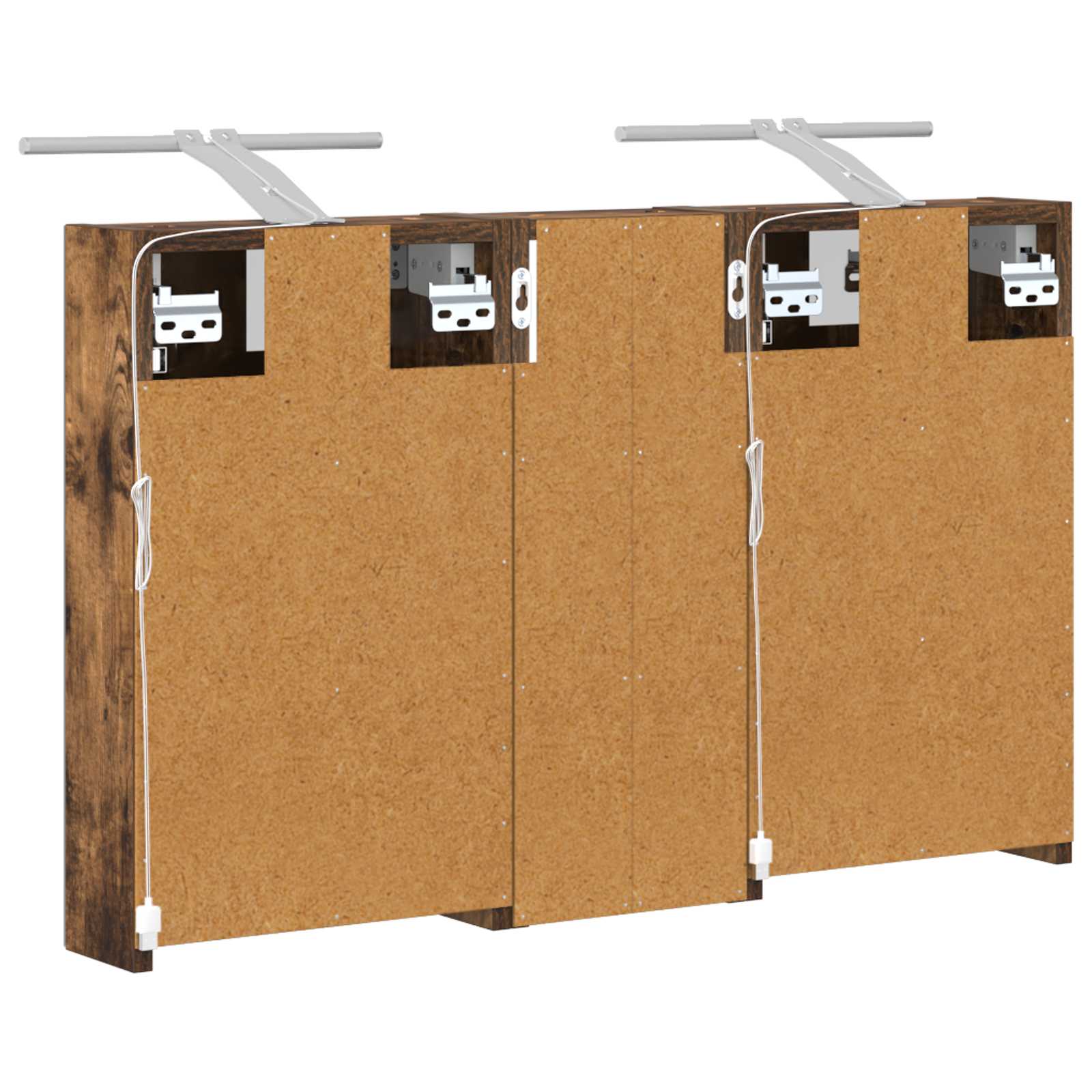 Badezimmerschrank-Set 3 pcs 80 x 10,5 x 50 cm Holzwerkstoff