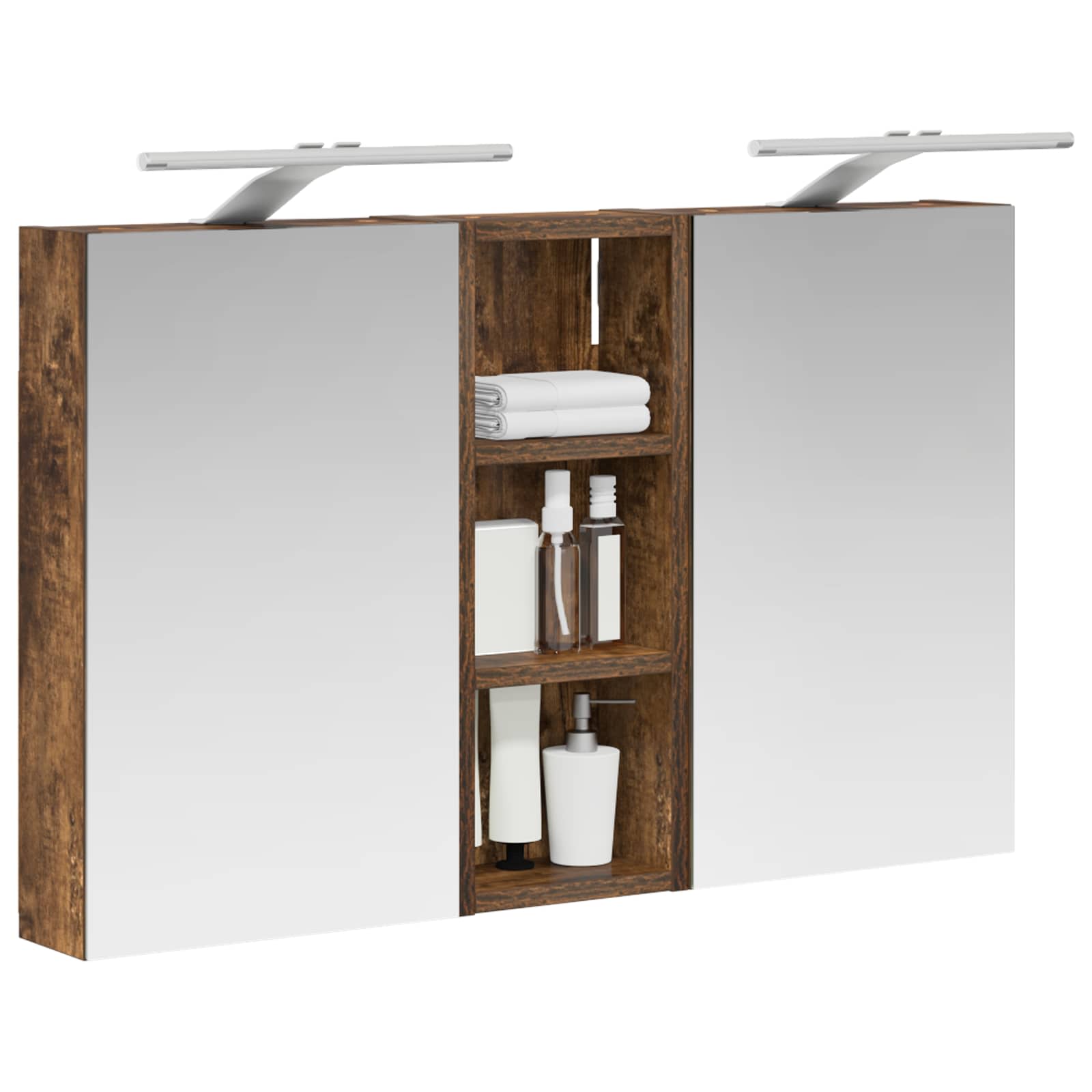 Badezimmerschrank-Set 3 pcs 80 x 10,5 x 50 cm Holzwerkstoff