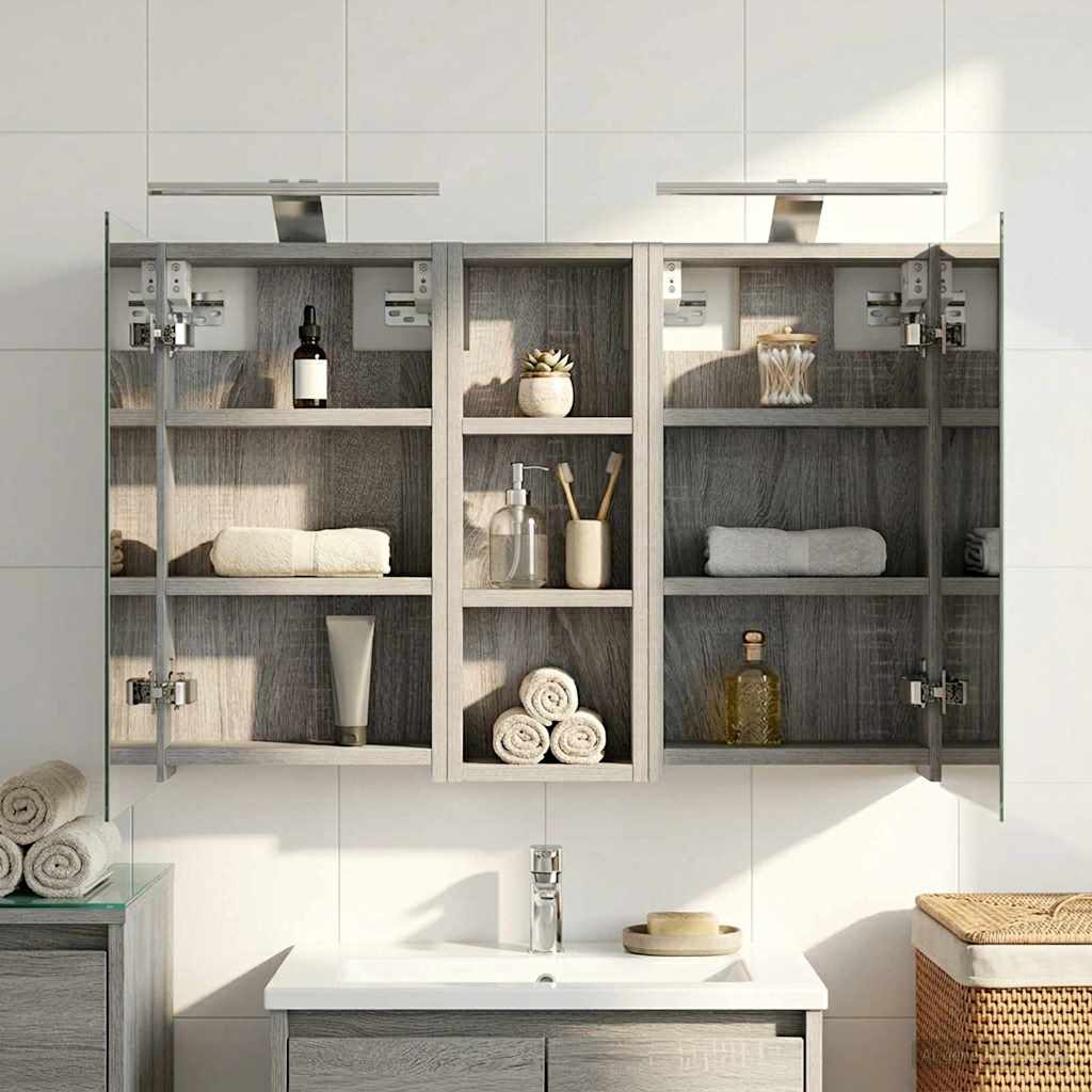 Badezimmerschrank-Set 3 pcs 80 x 10,5 x 50 cm Holzwerkstoff