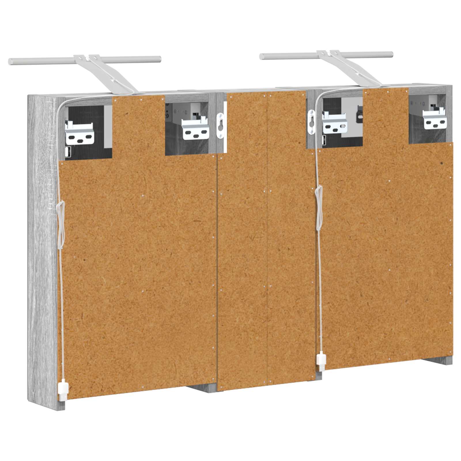 Badezimmerschrank-Set 3 pcs 80 x 10,5 x 50 cm Holzwerkstoff
