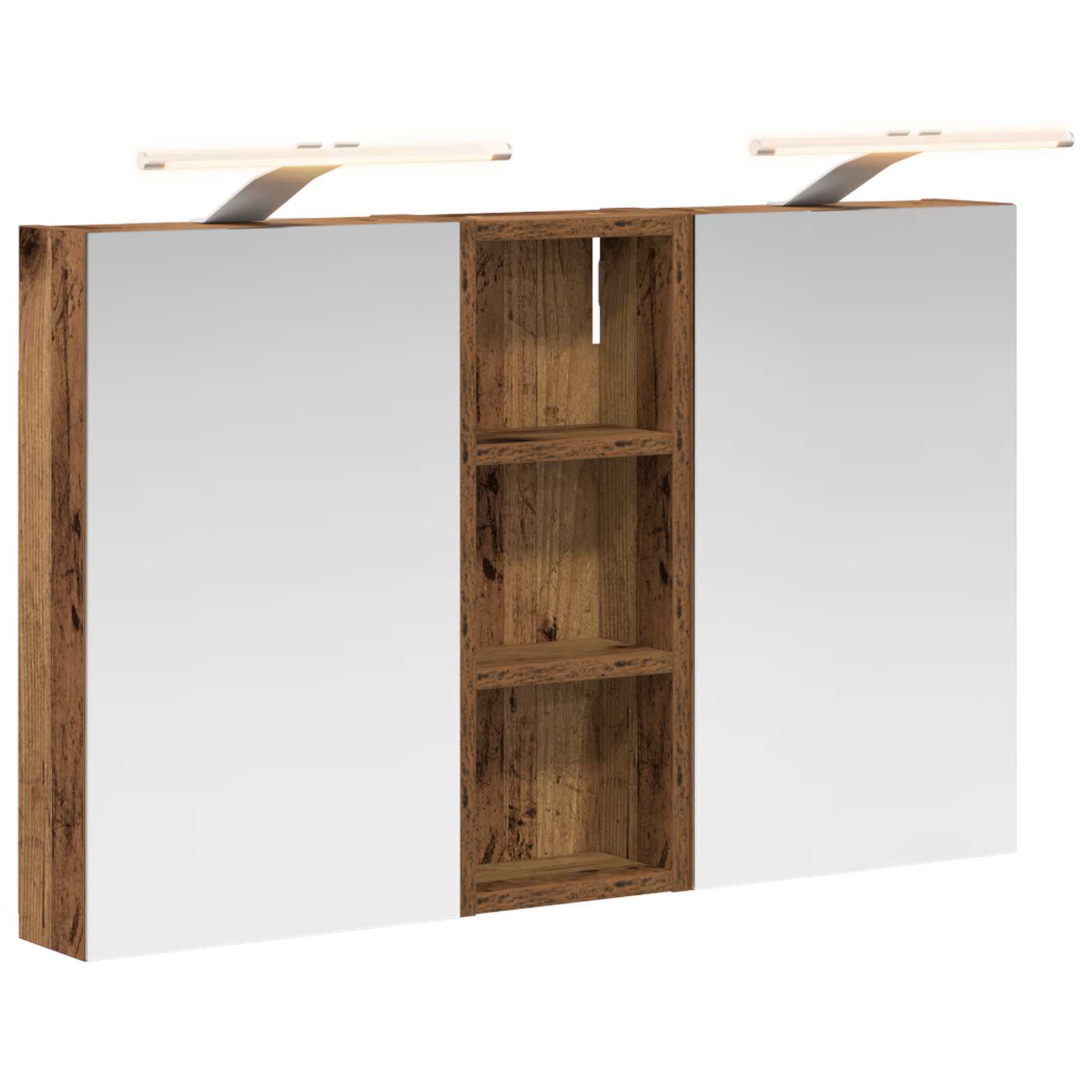 Badezimmerschrank-Set 3 pcs 80 x 10,5 x 50 cm Holzwerkstoff