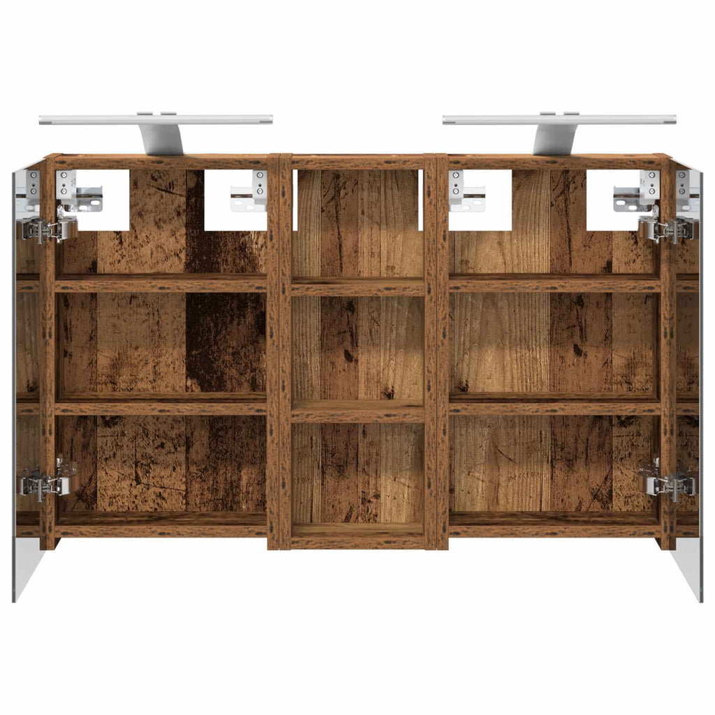 Badezimmerschrank-Set 3 pcs 80 x 10,5 x 50 cm Holzwerkstoff