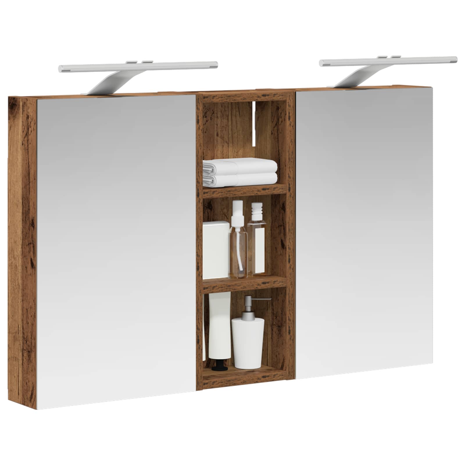 Badezimmerschrank-Set 3 pcs 80 x 10,5 x 50 cm Holzwerkstoff