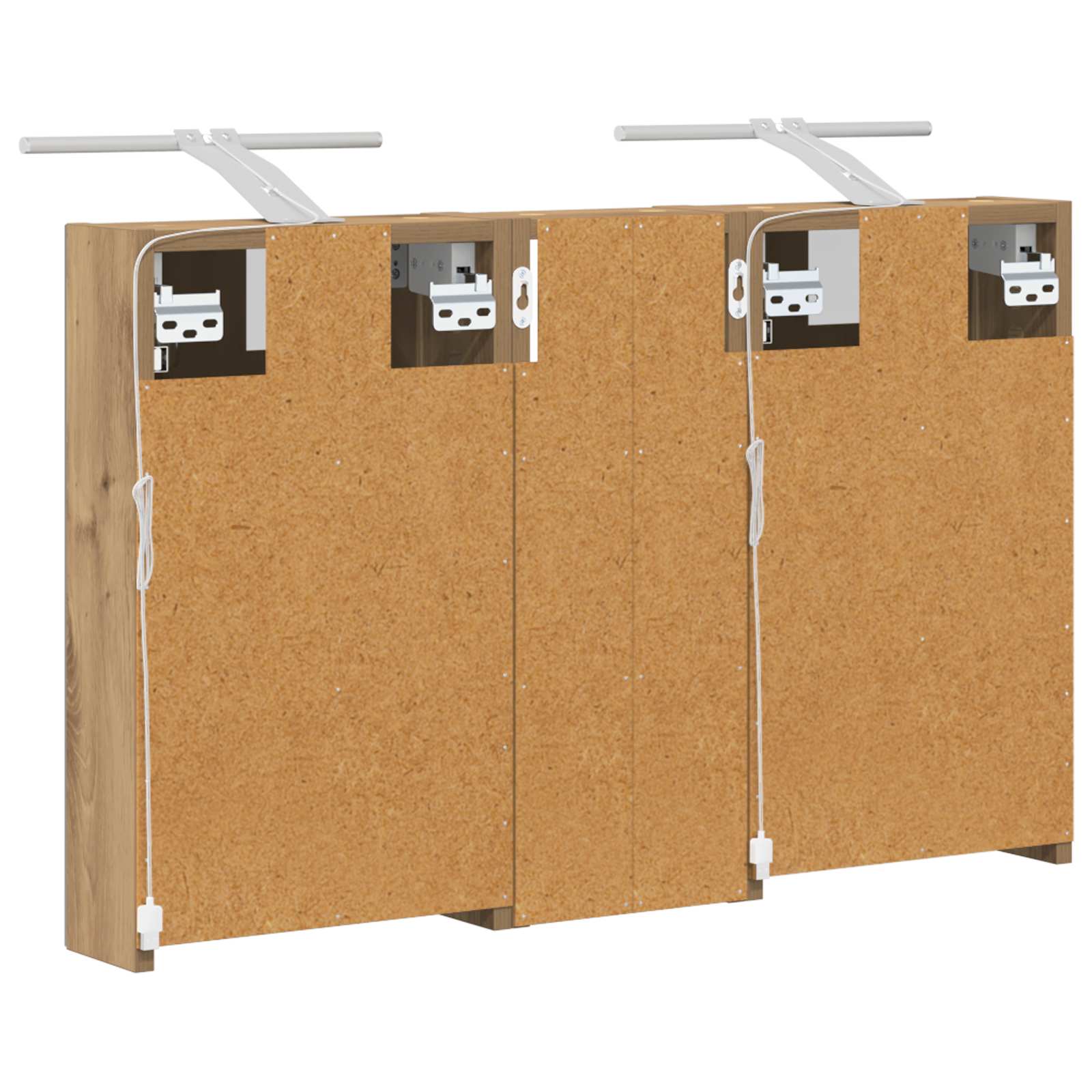 Badezimmerschrank-Set 3 pcs 80 x 10,5 x 50 cm Holzwerkstoff