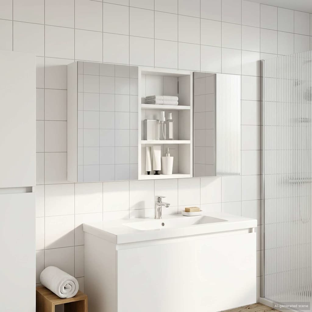 Badezimmerschrank-Set 3 pcs 90 x 10,5 x 50 cm Holzwerkstoff